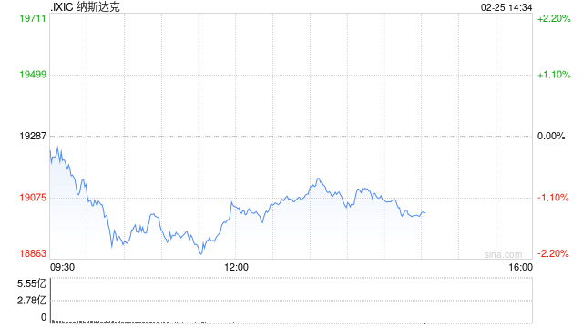 午盘：美股走低科技股领跌 特斯拉一度跌逾9%